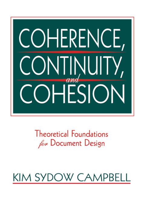 Cover image for book Coherence, Continuity, and Cohesion