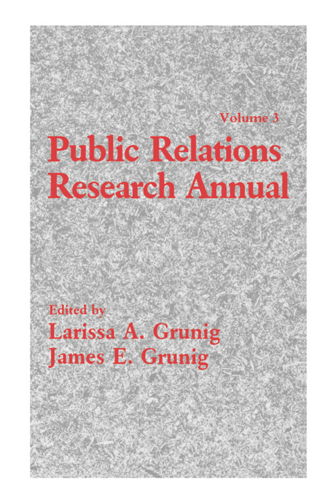 Cover image for book Public Relations Research Annual