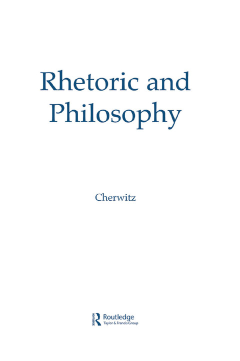 Rhetoric and Philosophy 