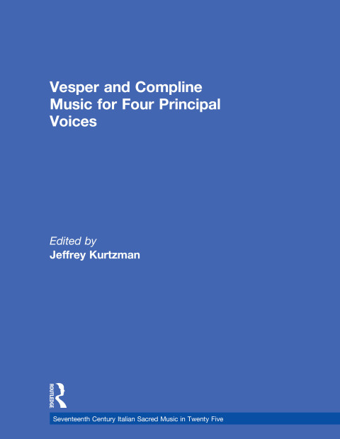 Cover image for book Vesper and Compline Music for Four Principal Voices
