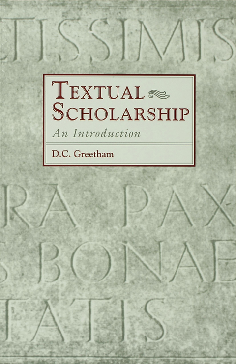 Cover image for book Textual Scholarship