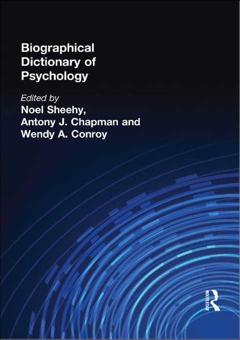Cover image for book Biographical Dictionary of Psychology