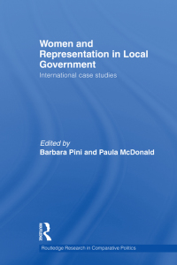 Omslagafbeelding: Women and Representation in Local Government 1st edition 9780415559348