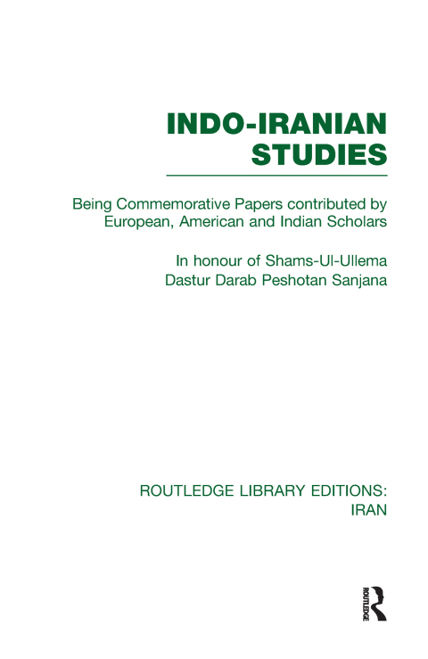 Cover image for book Indo-Iranian Studies