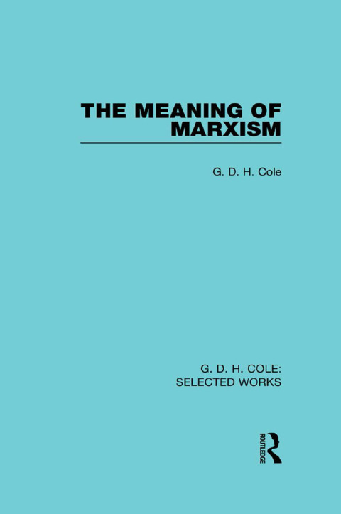 Cover image for book The Meaning of Marxism