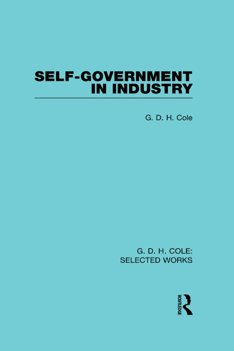 Cover image for book Self-Government in Industry