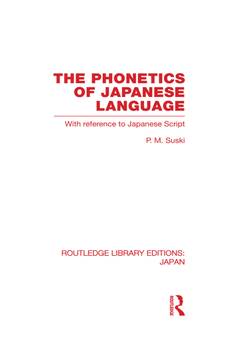 Cover image for book The Phonetics of Japanese Language
