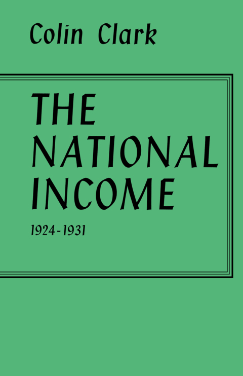 Cover image for book National Income 1924-1931