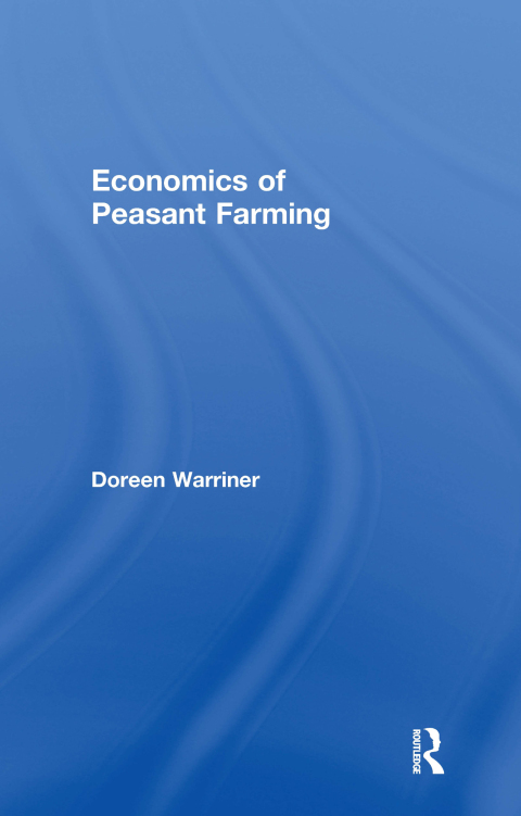 Cover image for book Economics of Peasant Farming