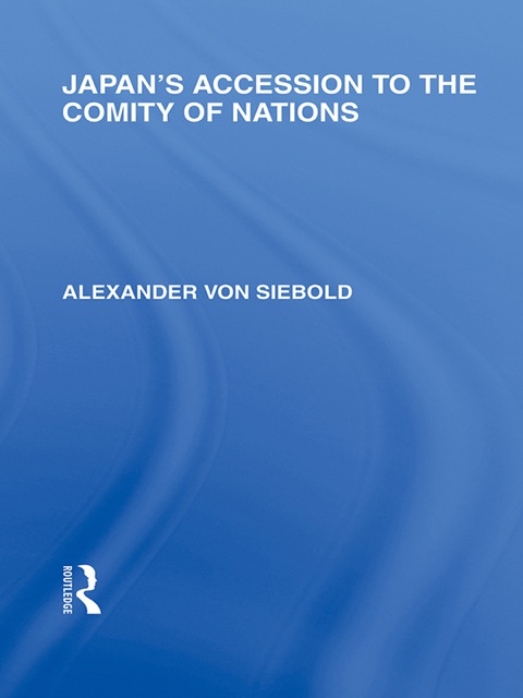 Cover image for book Japan's Accession to the Comity of Nations