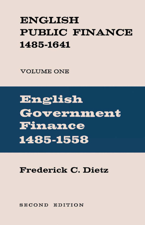 Cover image for book English Public Finance