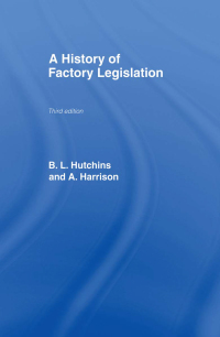 Cover image: A History of Factory Legislation 1st edition 9781138976139