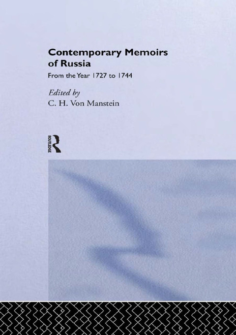 Cover image for book Contemporary Memoirs of Russia from 1727-1744