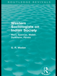 Cover image: Western Sociologists on Indian Society (Routledge Revivals) 1st edition 9780415578776