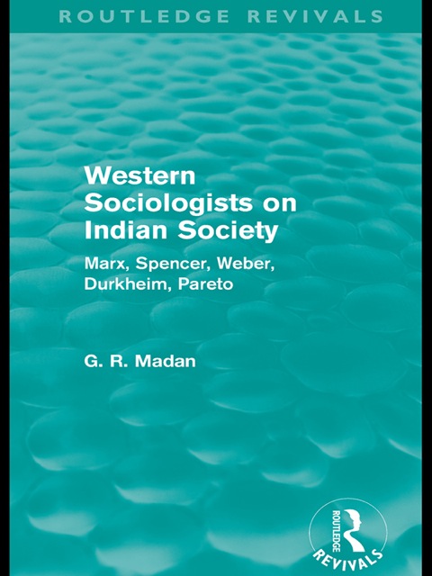 Cover image for book Western Sociologists on Indian Society (Routledge Revivals)