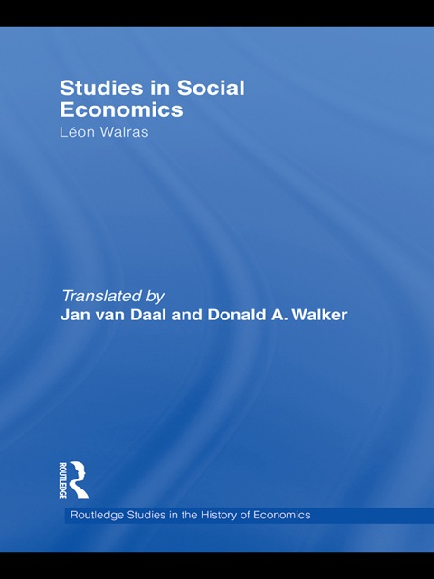 Cover image for book Studies in Social Economics