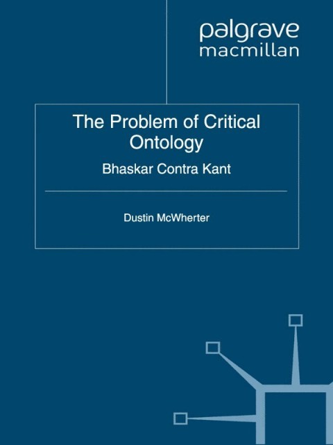 Cover image for book The Problem of Critical Ontology