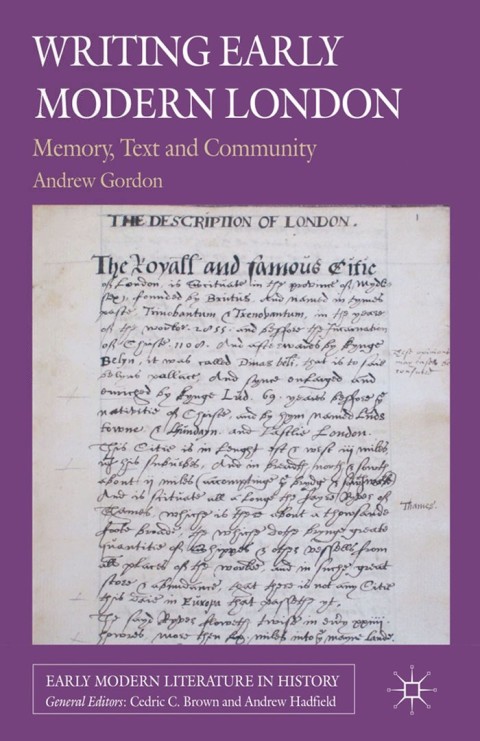 Cover image for book Writing Early Modern London