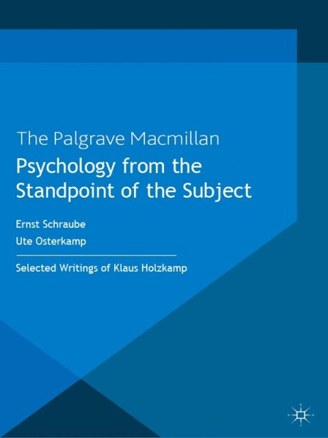 Cover image for book Psychology from the Standpoint of the Subject