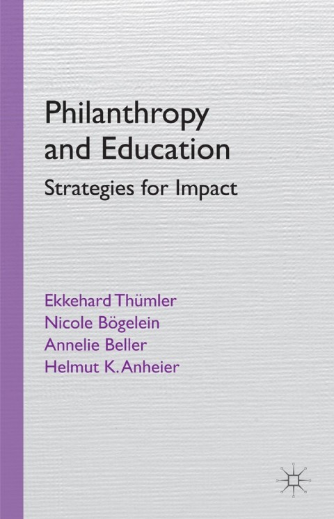 Cover image for book Philanthropy and Education