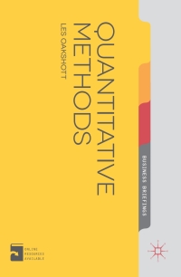 Imagen de portada: Quantitative Methods 1st edition 9781137340856