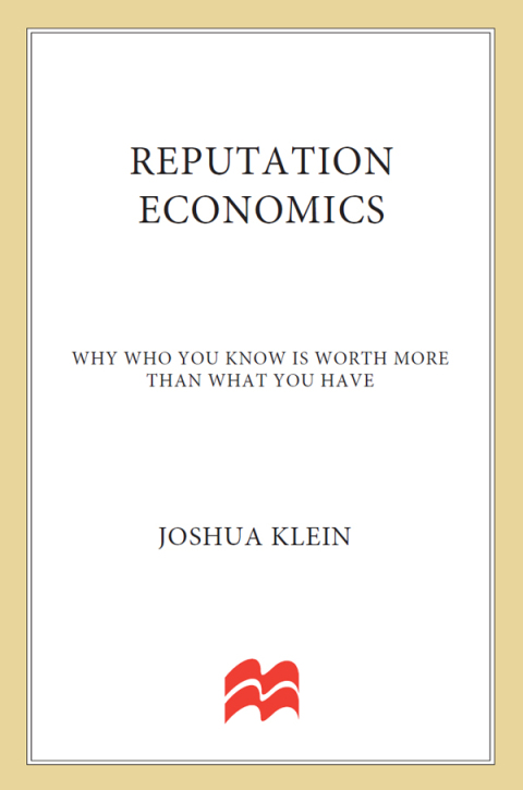 Cover image for book Reputation Economics