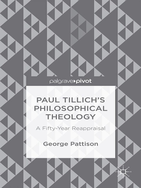 Cover image for book Paul Tillich's Philosophical Theology