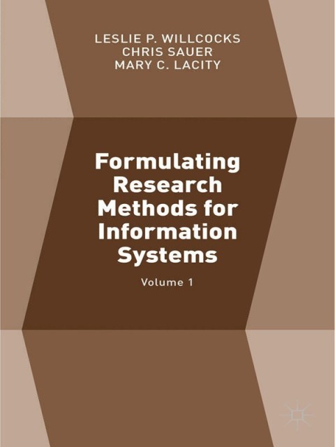 Cover image for book Formulating Research Methods for Information Systems