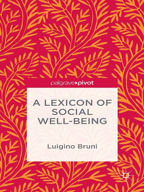 Cover image for book A Lexicon of Social Well-Being