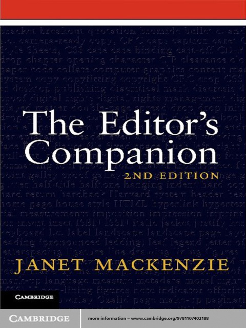 Cover image for book The Editor's Companion