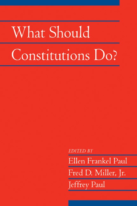 Cover image for book What Should Constitutions Do?