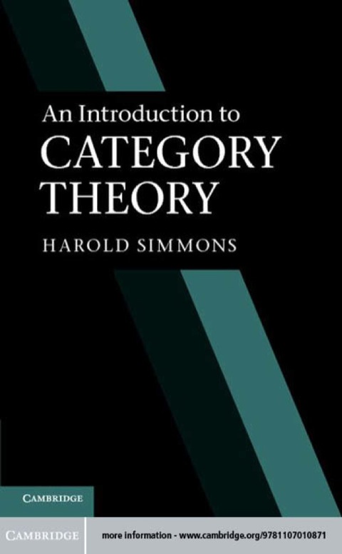 Cover image for book An Introduction to Category Theory