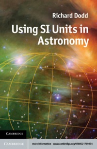 Cover image: Using SI Units in Astronomy 1st edition 9780521769174