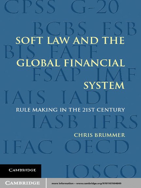 Cover image for book Soft Law and the Global Financial System
