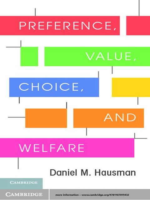 Cover image for book Preference, Value, Choice, and Welfare