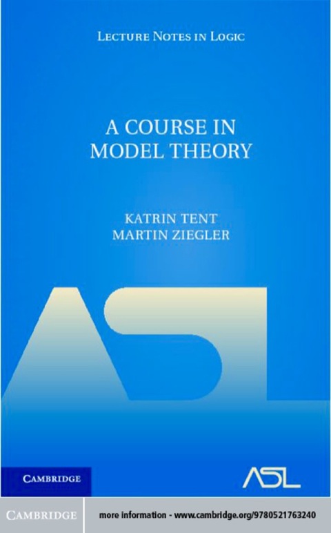 Cover image for book A Course in Model Theory