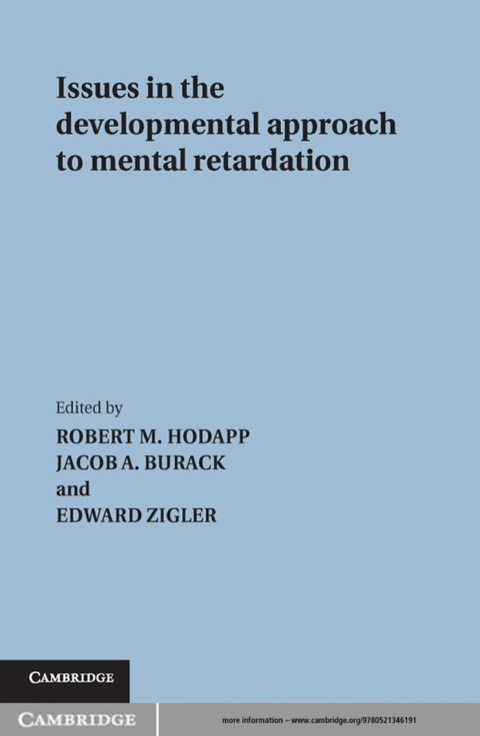 Cover image for book Issues in the Developmental Approach to Mental Retardation