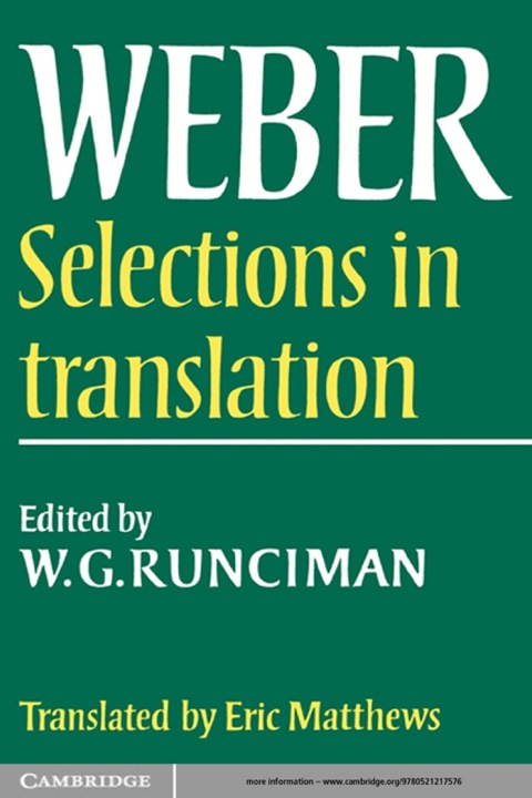 Cover image for book Max Weber: Selections in Translation
