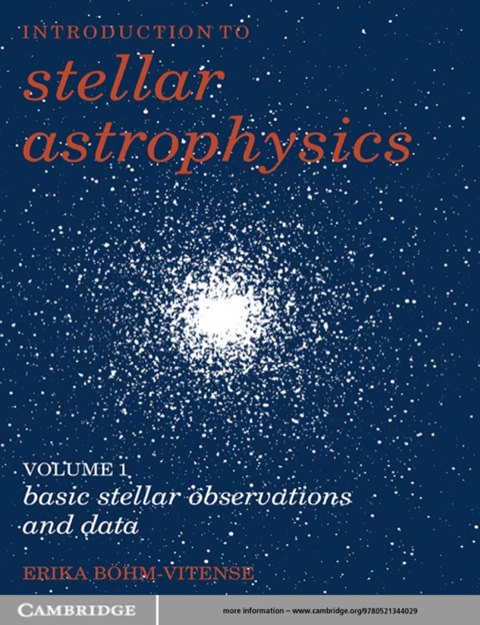 Cover image for book Introduction to Stellar Astrophysics: Volume 1, Basic Stellar Observations and Data