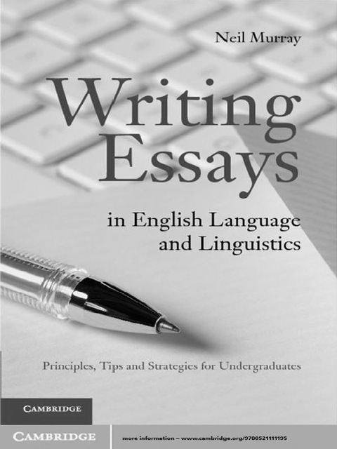 Cover image for book Writing Essays in English Language and Linguistics