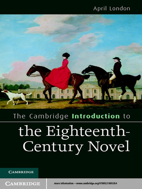 Cover image for book The Cambridge Introduction to the Eighteenth-Century Novel