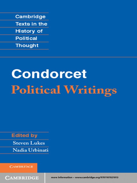 Cover image for book Condorcet: Political Writings