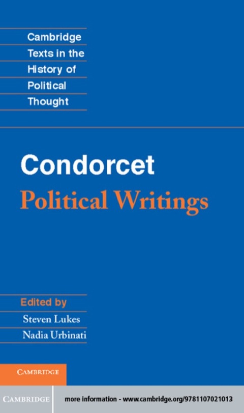 Cover image for book Condorcet: Political Writings
