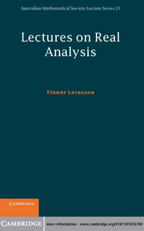 Cover image for book Lectures on Real Analysis