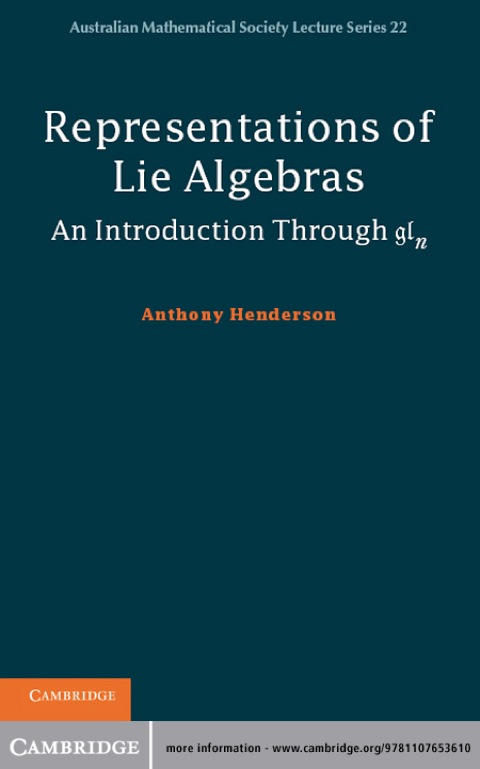 Cover image for book Representations of Lie Algebras