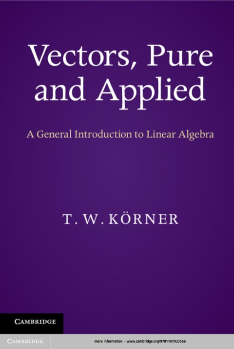 Cover image for book Vectors, Pure and Applied