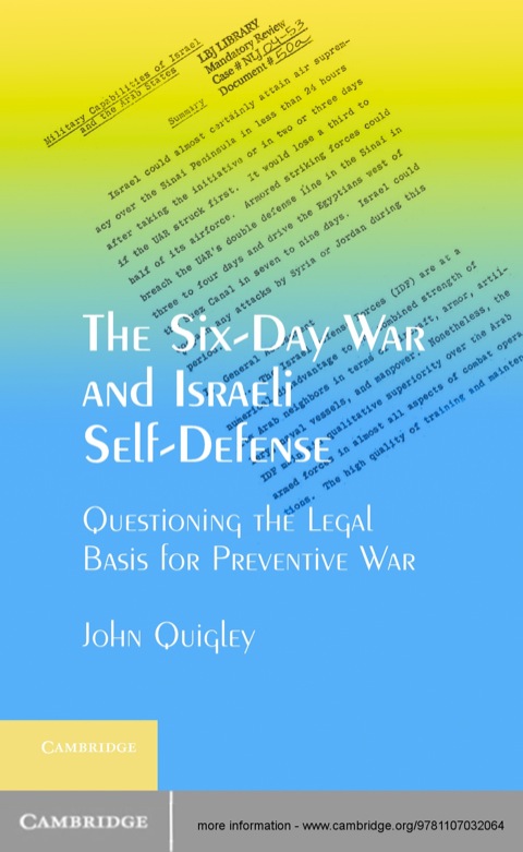 Cover image for book The Six-Day War and Israeli Self-Defense