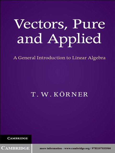 Cover image for book Vectors, Pure and Applied