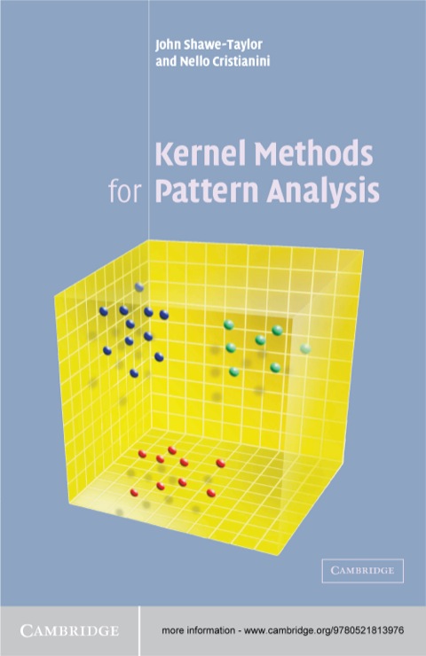 Cover image for book Kernel Methods for Pattern Analysis