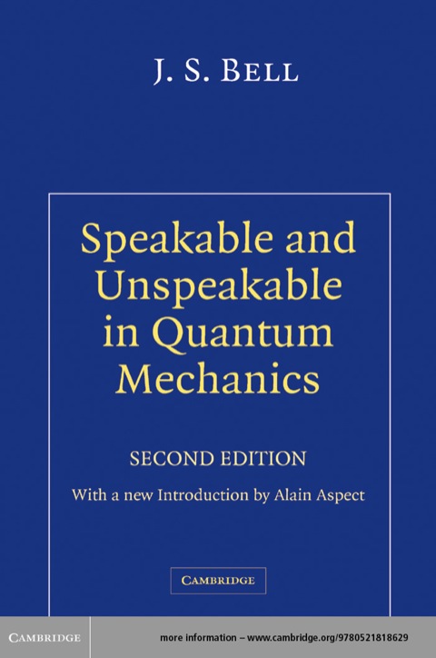 Cover image for book Speakable and Unspeakable in Quantum Mechanics